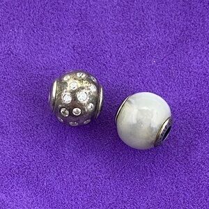 💛 Pandora Sterling Silver JOY & BALANCE Essence Charm Beads | Retired